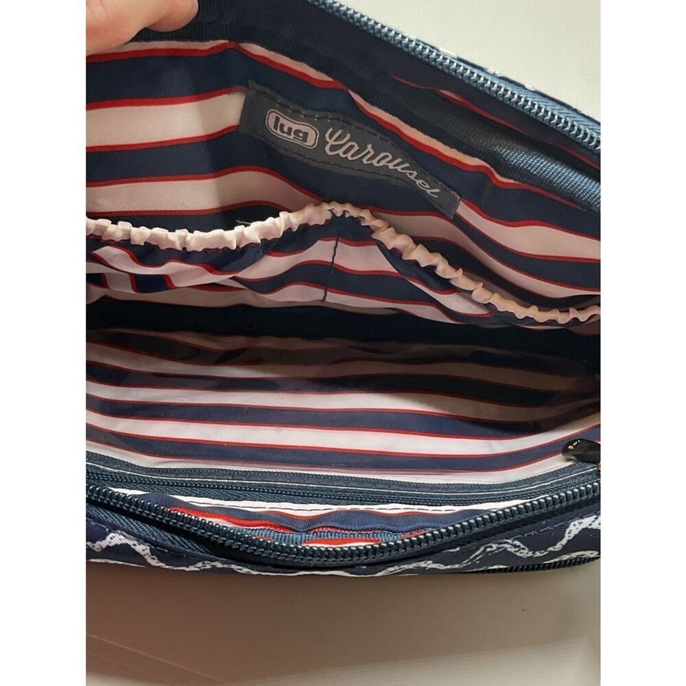 lug Carousel Wavy Navy and White Wave Pattern Crossbody/Belt Bag - Picture 10 of 10